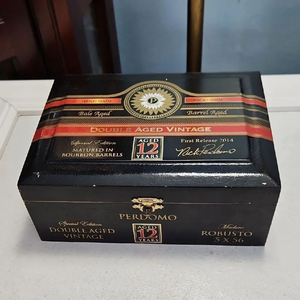 Perdomo Double Aged Vintage EMPTY Cigar Box For Crafts Or Storage